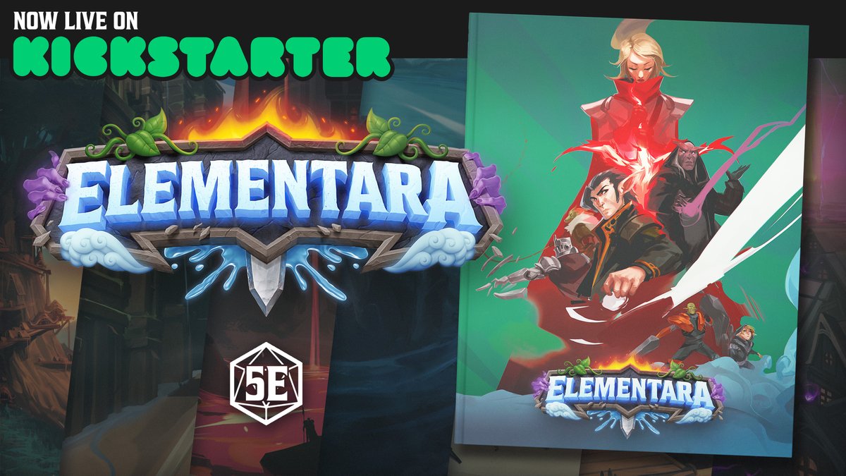 plusthreepress's tweet image. Hey hey, thanks for the space!😊

Elementara is my new DnD sourcebook that brings elemental manipulation to 5e.

It’s currently live and funded on Kickstarter!
kickstarter.com/projects/plust…