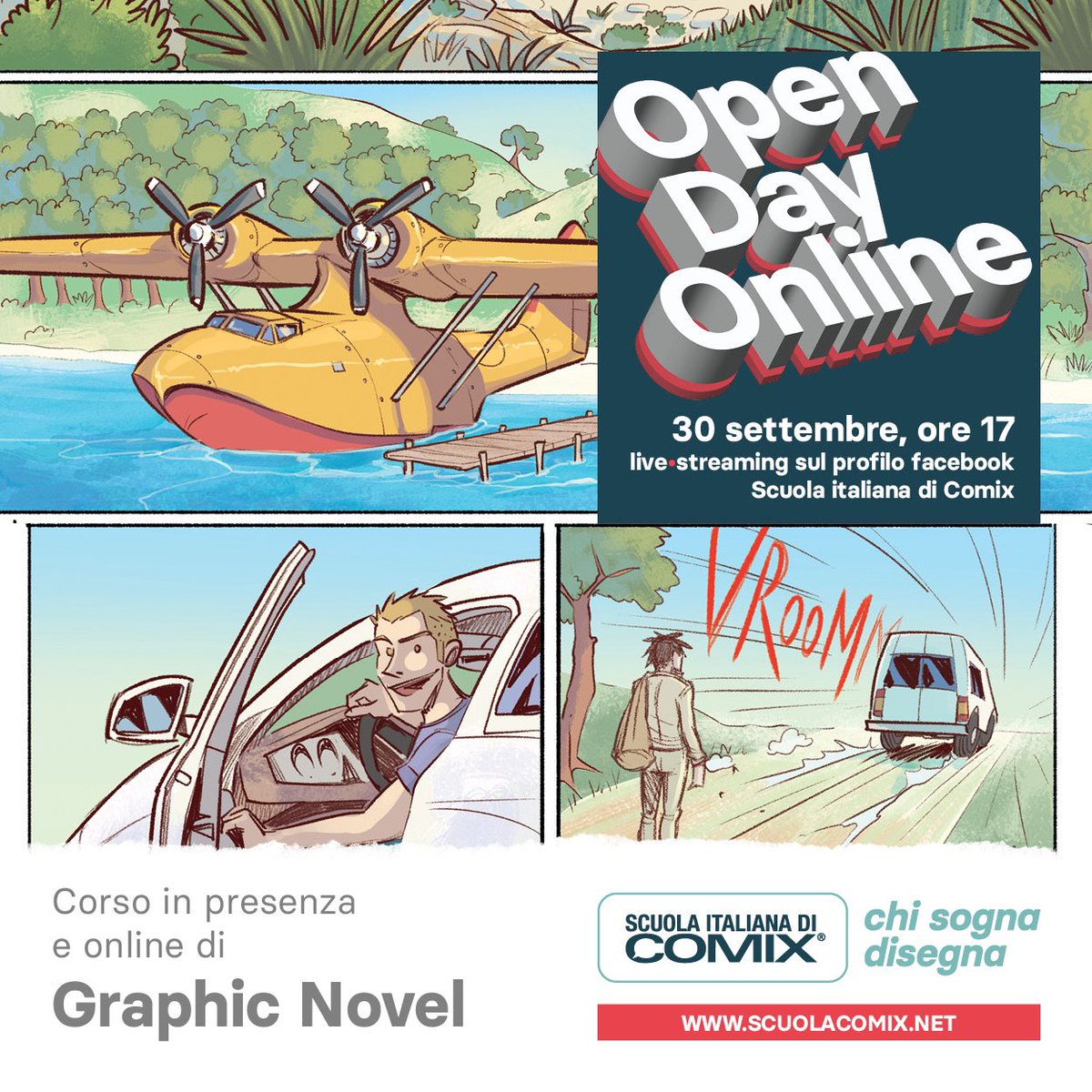 🚀Un percorso progettato per i futuri professionisti del Graphic Novel e completato da un focus sulla Sceneggiatura.

🔥 Scopri il Corso di Graphic Novel Online diretto da Paco Desiato, il 30 settembre alle 17:00 in diretta.

Clicca su Parteciperò fb.me/e/2KmfASR2j