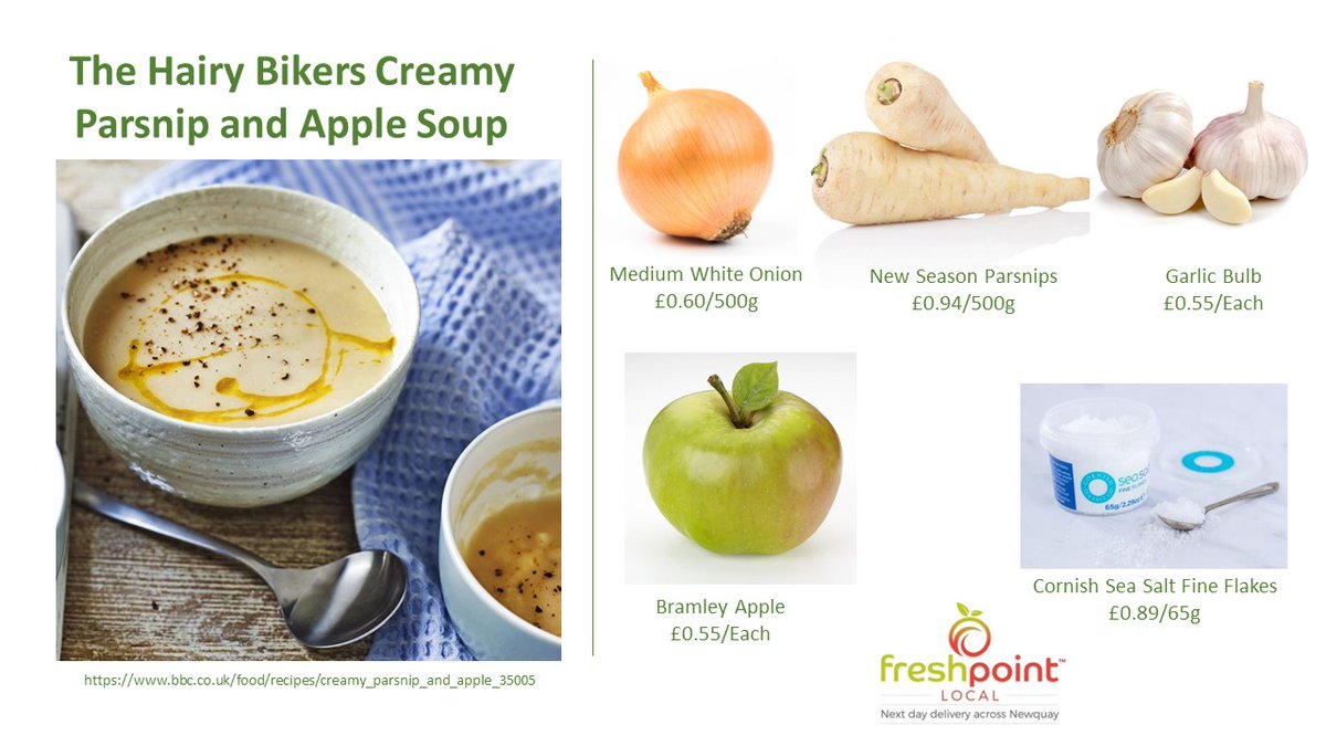 FreshPointNewquay (@newquayfresh) on Twitter photo Soupmaker or Saucepan, straight to a bowl or lunch on the go, paired up with crusty bread this Creamy Parsnip and Apple Soup from <a href="/HairyBikers/">Hairy Bikers</a> on @BBCFood is definitely a winner for us... see the full details on our facebook page:
facebook.com/photo/?fbid=51…
#shoplocal #seasonalfood Soupmaker or Saucepan, straight to a bowl or lunch on the go, paired up with crusty bread this Creamy Parsnip and Apple Soup from <a href="/HairyBikers/">Hairy Bikers</a> on @BBCFood is definitely a winner for us... see the full details on our facebook page:
facebook.com/photo/?fbid=51…
#shoplocal #seasonalfood