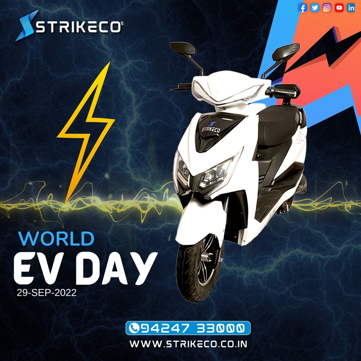 This world EV day celebrate with #STRIKECO ⚡⚡🌍
#chooseelectric #RechargeAndGo #vroom #smartmobility #electricvehicles #electricvehiclesindia #madeinindia #PollutionFreeIndia #MobilityScooter #ecofriendlyliving #electricvehivleindia #electricvehiclearethefuture