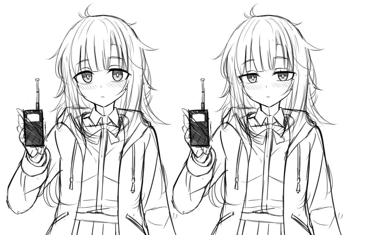 オカルト好きだけど独りで肝試しする勇気は無い子で考えてるんですけど目をパッチリ目かジト目にするかで永遠に悩んでる 