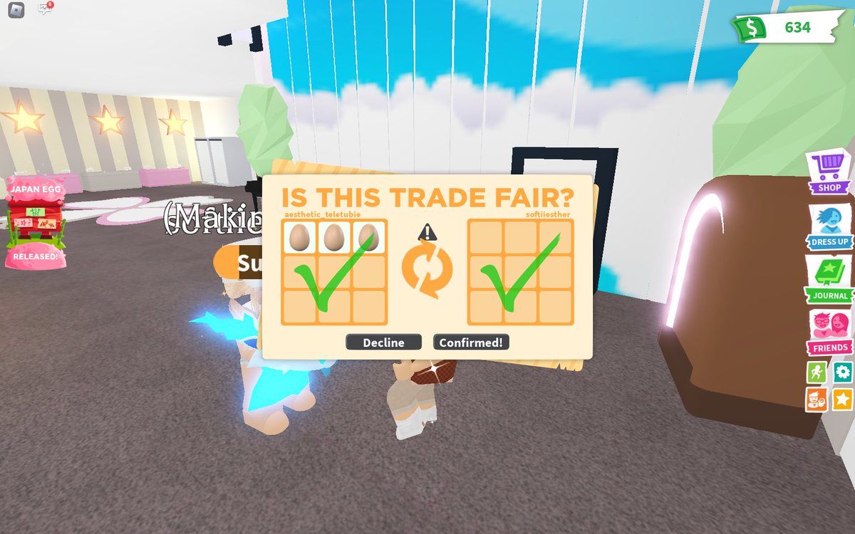 1njosi_'s tweet photo. Proof!
Trade made with: @softiiesther <3
 She went first with her Royale high items:) https://t.co/zFdiDqxIQP