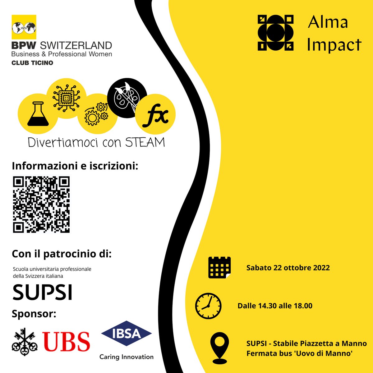 Divertiamoci con #STEAM - evento rivolto alle ragazze delle scuole medie del luganese #lugano #ticino 

22 ottobre 2022 <a href="/supsi_ch/">SUPSI</a>