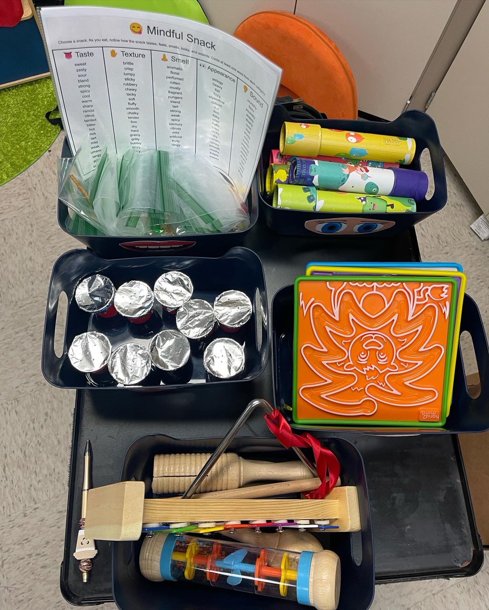 CounselorSoto's tweet photo. Today in Kindergarten, we used our 5 senses to help us settle our glitter and get to green. #Mindfulness #SEL #5Senses #GuidanceLesson #SchoolCounselor https://t.co/iPTnWUuJma