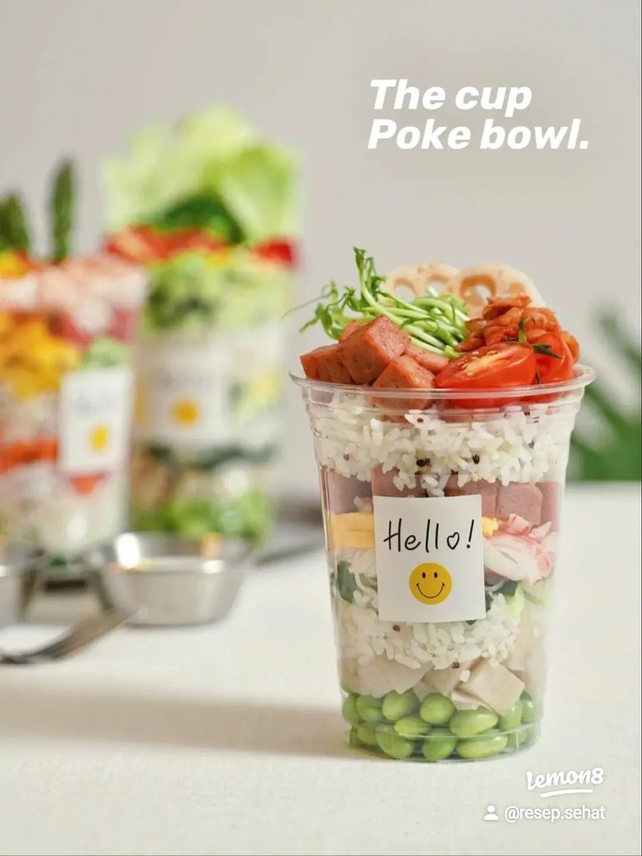 resepsehat_'s tweet photo. Cup rice poke ini cocok buat kamu yang makan makanan sehat setiap harinya. Dengan protein yang tinggi dan rendah lemak juga lho 🤤🤩
🥦 Bahan 🥦
Rice Cup Udang Alpukat 🥑
Udang, alpukat, asparagus wortel, bayam, edamame, lemon 🫑
-A Thread-
#Healthyfood #Cuprice #Resep https://t.co/uICFzbBgeX