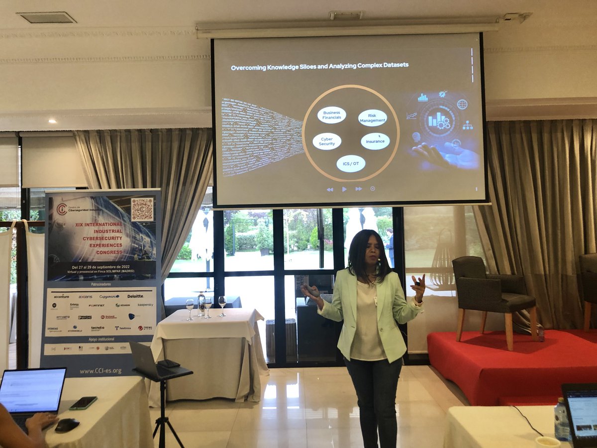 info_CCI's tweet photo. Contamos con Romy Ravines de @DeNexusInc1 para hablar sobre el Modeling of Catastrophic cyber events in Industrial Environments and the impact on porfolio risk accumulation mediante un caso de uso en esta jornada del #CCIconeurope22 

#Ciberseguridad #industrial #ICS https://t.co/OiWoxJlkBc