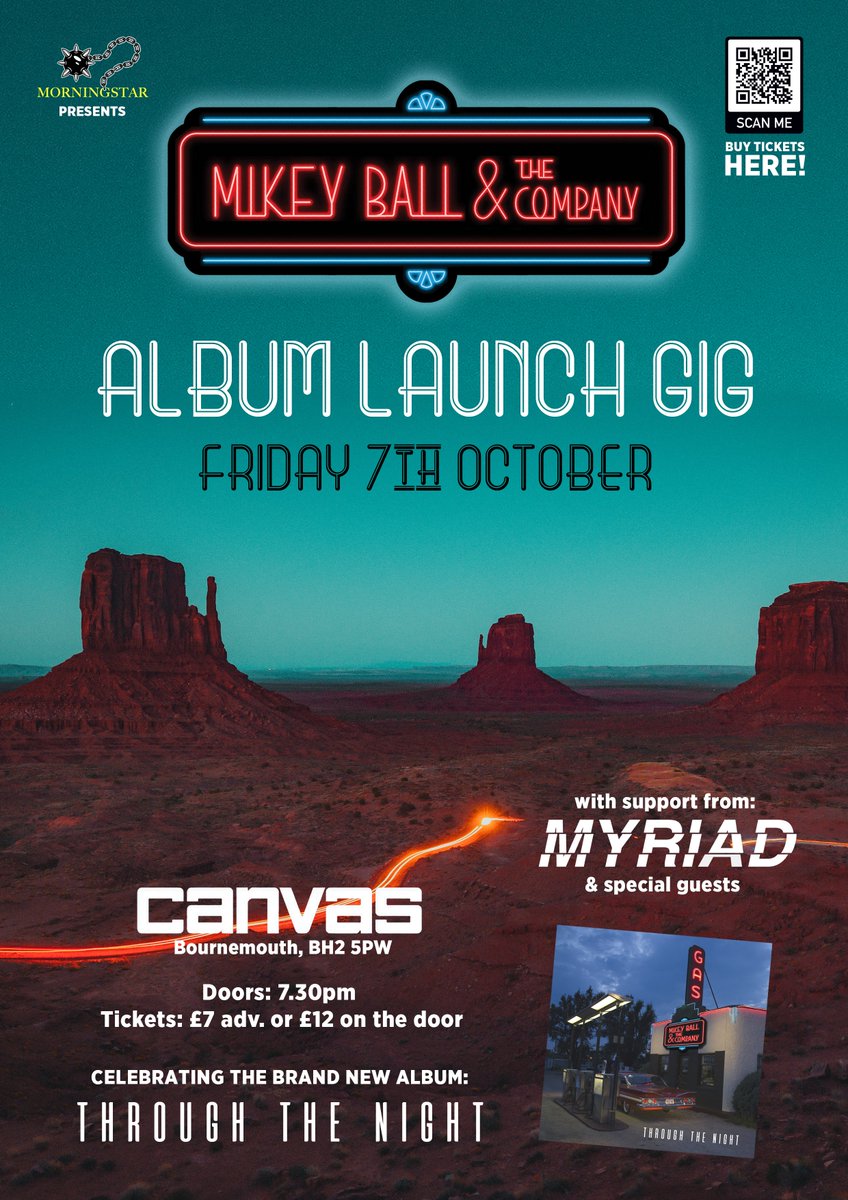 ONE WEEK TO GO!!!

#MikeyBallandTheCompany will be #Joing <a href="/MyriadBandUK/">Myriad</a> and <a href="/GalaxyThiefBand/">Galaxy Thief</a> down at <a href="/CanvasBmth/">Canvas Bournemouth</a> 
#AlbumLaunchGig
#Gig 
#afterparty 
#rock 
#Indi 
#livemusic 
#FridayNight