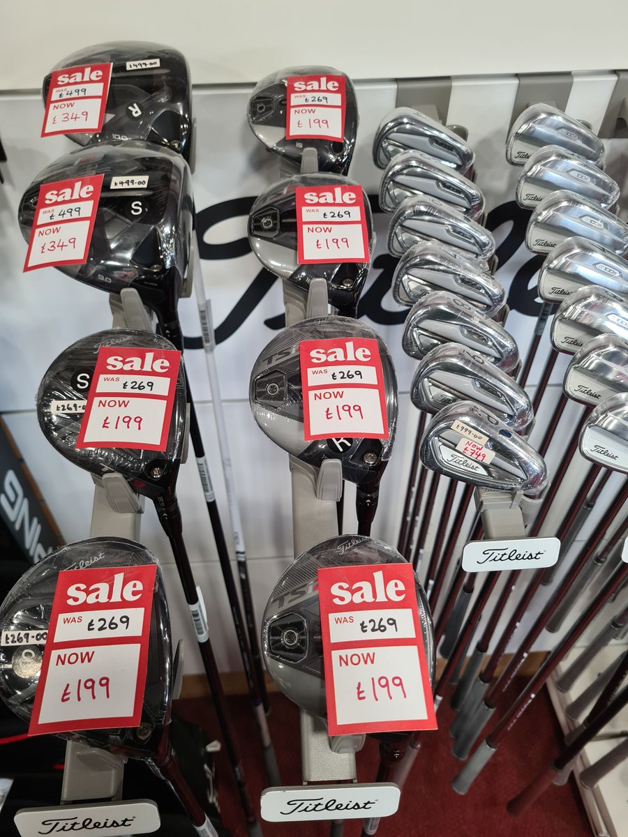 TSi CLEARANCE SALE
Drivers down from £499 to £349
Fairways down from £269 to £199

T100 1st Gen set 4-PW with AMT white S300 shafts down from £999 to £749

Feel free to DM for specs