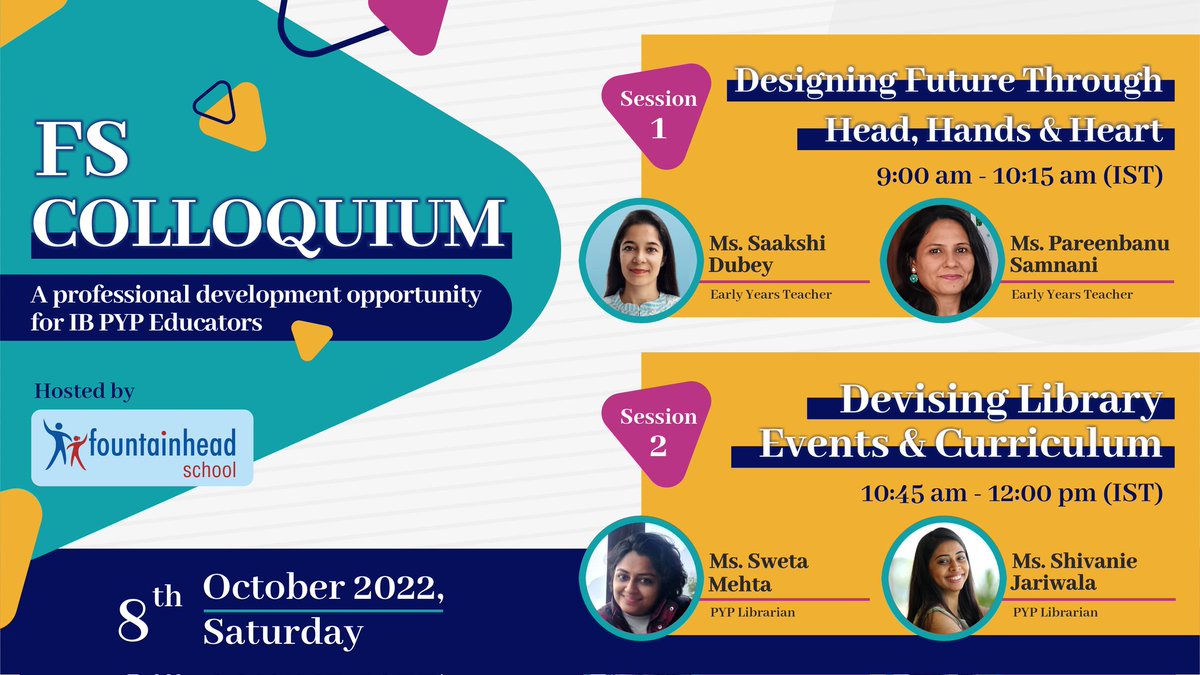 A PD opportunity for Educators <a href="/FSSurat/">Fountainhead School</a> is organizing "Colloquium," an opportunity for meaningful sharing with the educators who are passionate and thrive to build an equitable learning environment. Click on the following link for registration - forms.gle/paJfgvUGra6tgK…