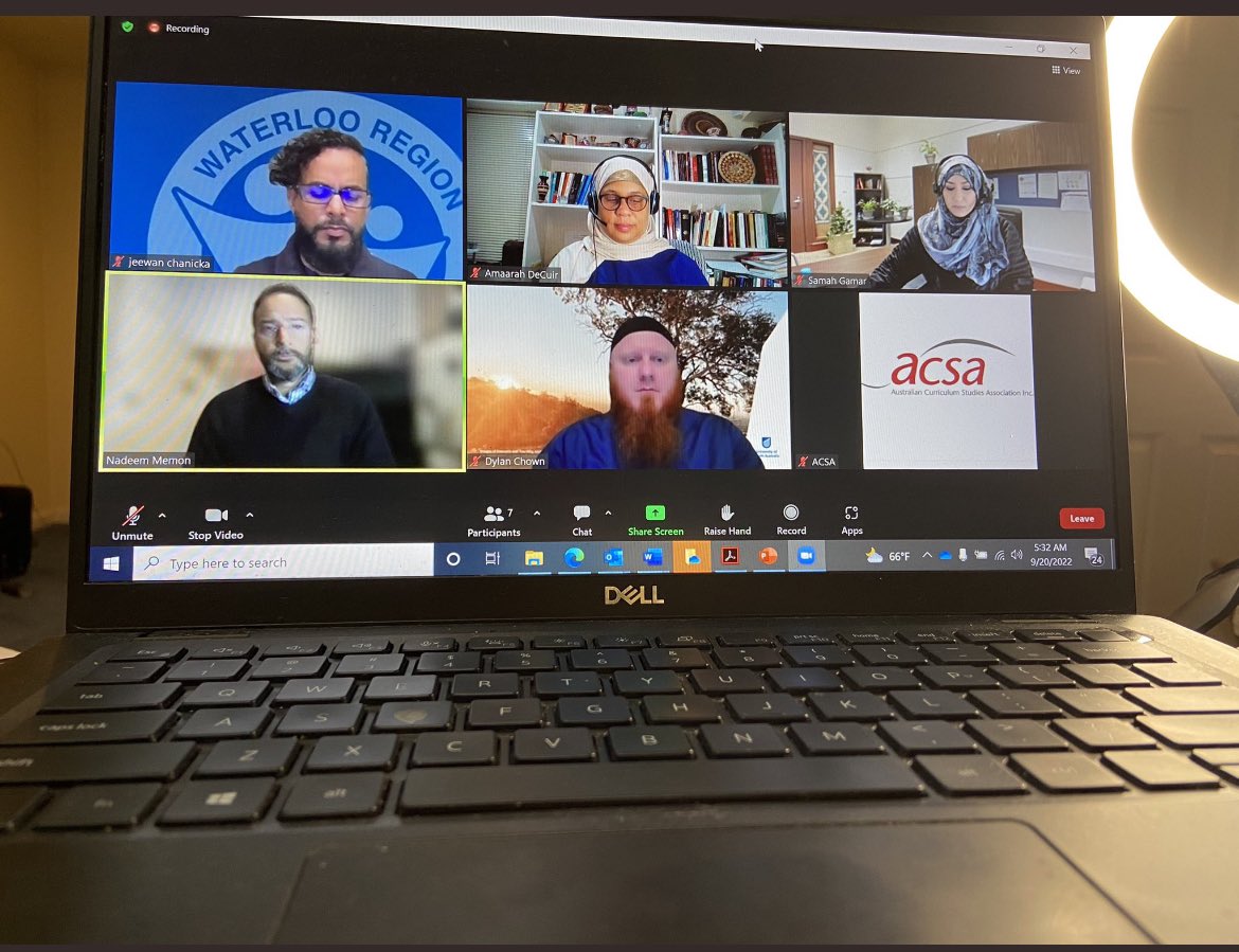 chown_dylan's tweet photo. Australian Curriculum Studies Association (ASCA) series # 3 “Religious Responsivity", International perspectives

Dr Memon &amp; I (UniSA/CITE) enjoyed a rich discussion with
Dr Amaarah DeCuir (US), Jeewan Chanicka (Canada), and Dr Samah Gamar (Qatar). 
Link:
https://t.co/mOh7ODH3Kt https://t.co/CP1TXffEDv