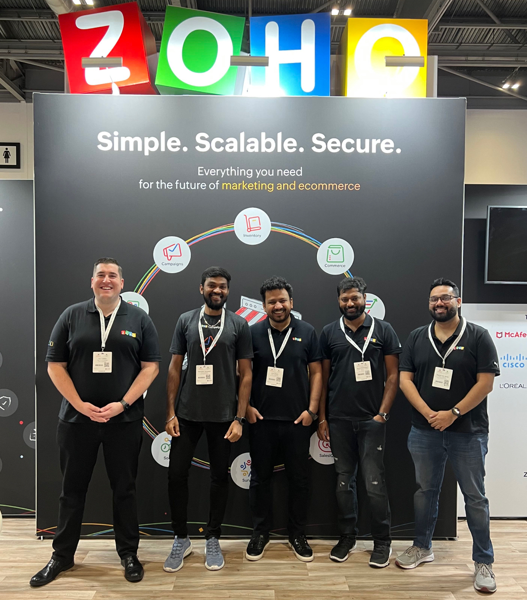 ZohoUK's tweet photo. Our team are back at @ecommerceexpo / @tfm_event for day 2!
Day 1 was fantastic, and we're looking forward to meeting more of you today!
If you want to discuss Zoho's role in boosting your e-commerce and marketing, our experts are at stand K20
#ECE22 #TFM22 https://t.co/UnRjqw05ee