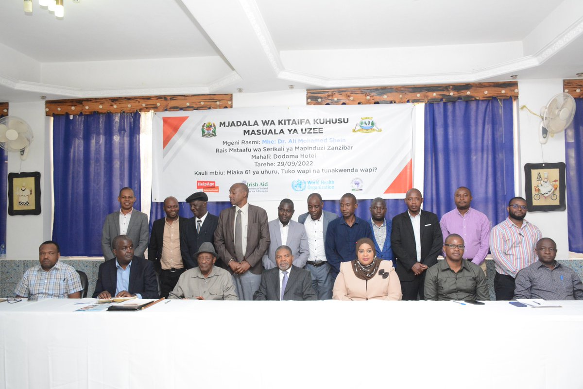 HelpAgeTanzania's tweet photo. Opinion maker national dialogue to discuss aging issues in Dodoma today where the guest of honor is the former president of Zanzibar Dr. Ali Mohamed Shein, as one among series of events towards the international day for older people https://t.co/K9rv64v99I https://t.co/XNpTkMctIW