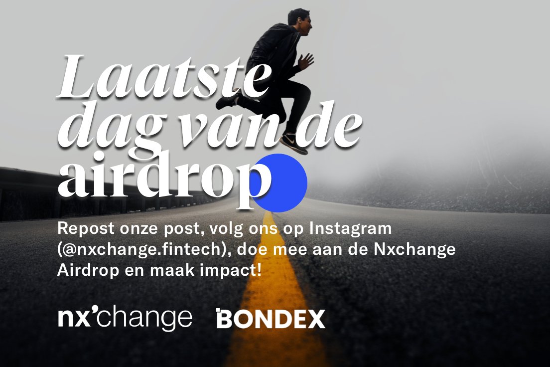 NxchangeFintech's tweet photo. Dit is de LAATSTE dag om deel te nemen aan onze airdrop!

Meld je aan via de onderstaande link, valideer je account en volg ons en krijg een GRATIS Nxchange aandeel! Je hebt tot vanavond 23:59, snel aanmelden dus!!
 
https://t.co/lXvuAaHBlo

#nxchange #investeren #aandelen https://t.co/ZaLeheOeCu