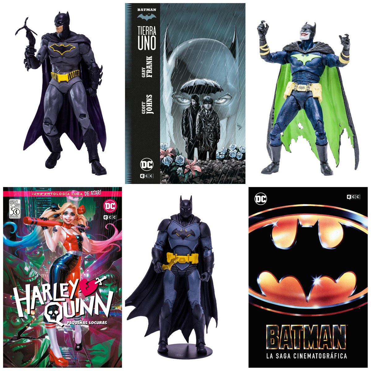 eccediciones's tweet photo. ¡CONCURSO #BANDAIECC! ¡Terminamos a lo grande el mes del #BatmanDay! Sorteamos un pack formado por cómics y figuras de Batman. 

1. Sigue a @eccediciones y a @Bandai_es
2. Haz RT a este tweet.
3. Responde de manera original: ¿Cuál es tu versión favorita de Batman, en el cómic? https://t.co/AVIKVpFGCn