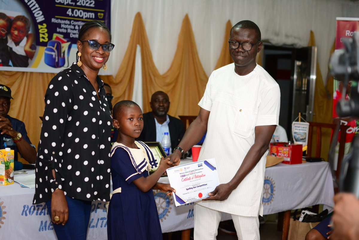 ClubSapele's tweet photo. SPELLING BEE PROJECT.
The 2022 Spelling bee of our club took place this Tuesday the 27th of September in collaboration with Maden Foundation headed by Rotn Eseoghene Okparavero Agbatutu. It was indeed all blitz and thrill as Students from primary and Secondary schools https://t.co/eYXDSuysqJ