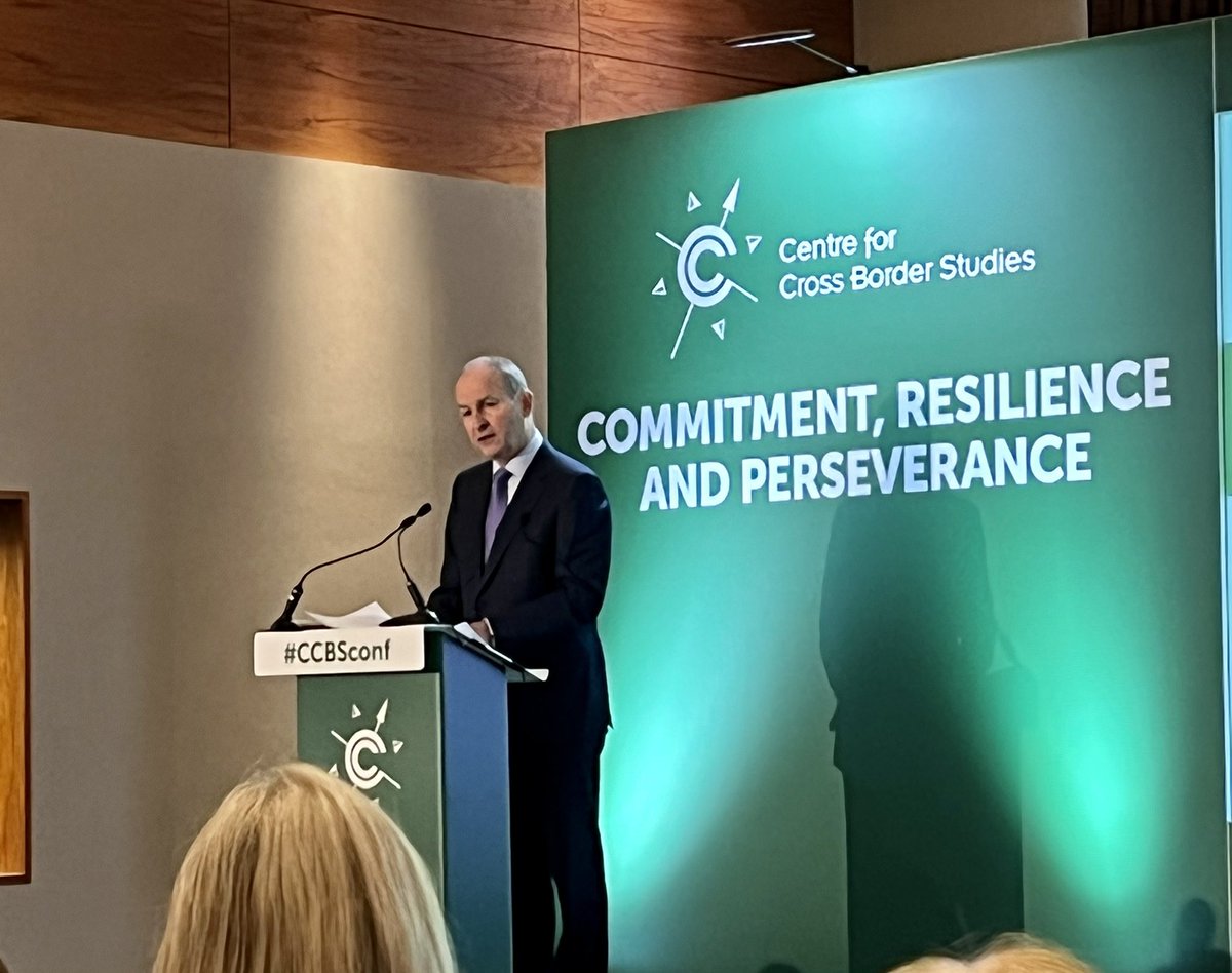 lynncarvill's tweet photo. Moving onto our second keynote speaker, An Taoiseach, Micheal Martin  in conversation with the indomitable Tara Farrell @TeeFarr @LWLLongford @CCBSCrossBorder #CCBSconf https://t.co/v3D7l2n6fH