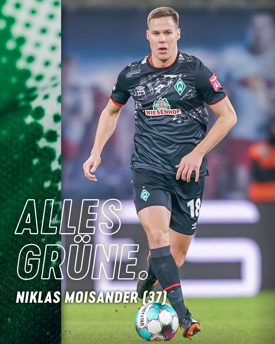 werderbremen's tweet photo. Niklas #Moisander feiert heute seinen 37. Geburtstag🎂

Wir wünschen dir alles Gute, Niklas!

#Werder https://t.co/5uTCLFXNpL