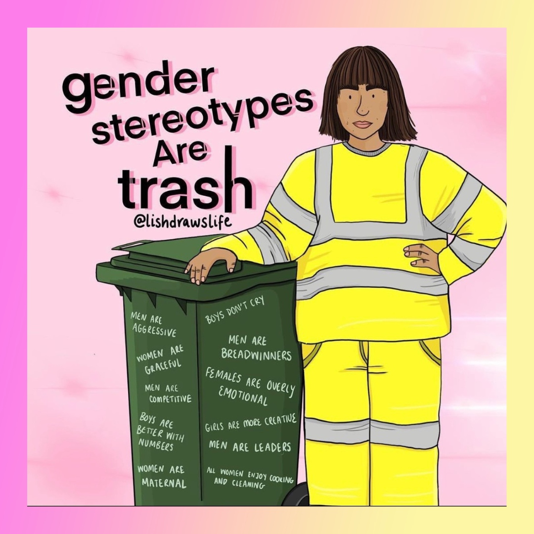 Stereotypes harm everyone!

Art by lishdrawslife on Insta 🎨

#feminism #indiegames