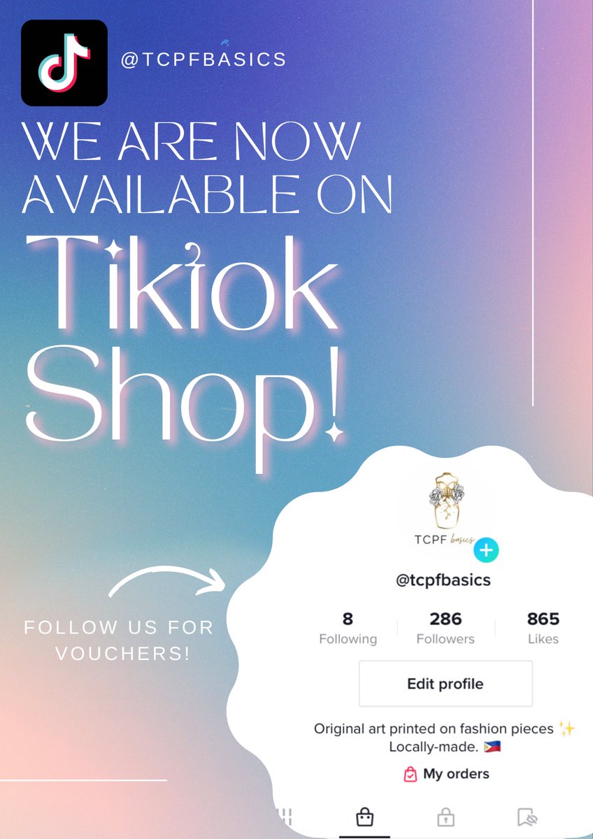Follow us on Tiktok to get vouchers ✨
We’ll also be posting a Tiktok Giveaway soon! 
tiktok.com/@tcpfbasics
#TiktokShop
