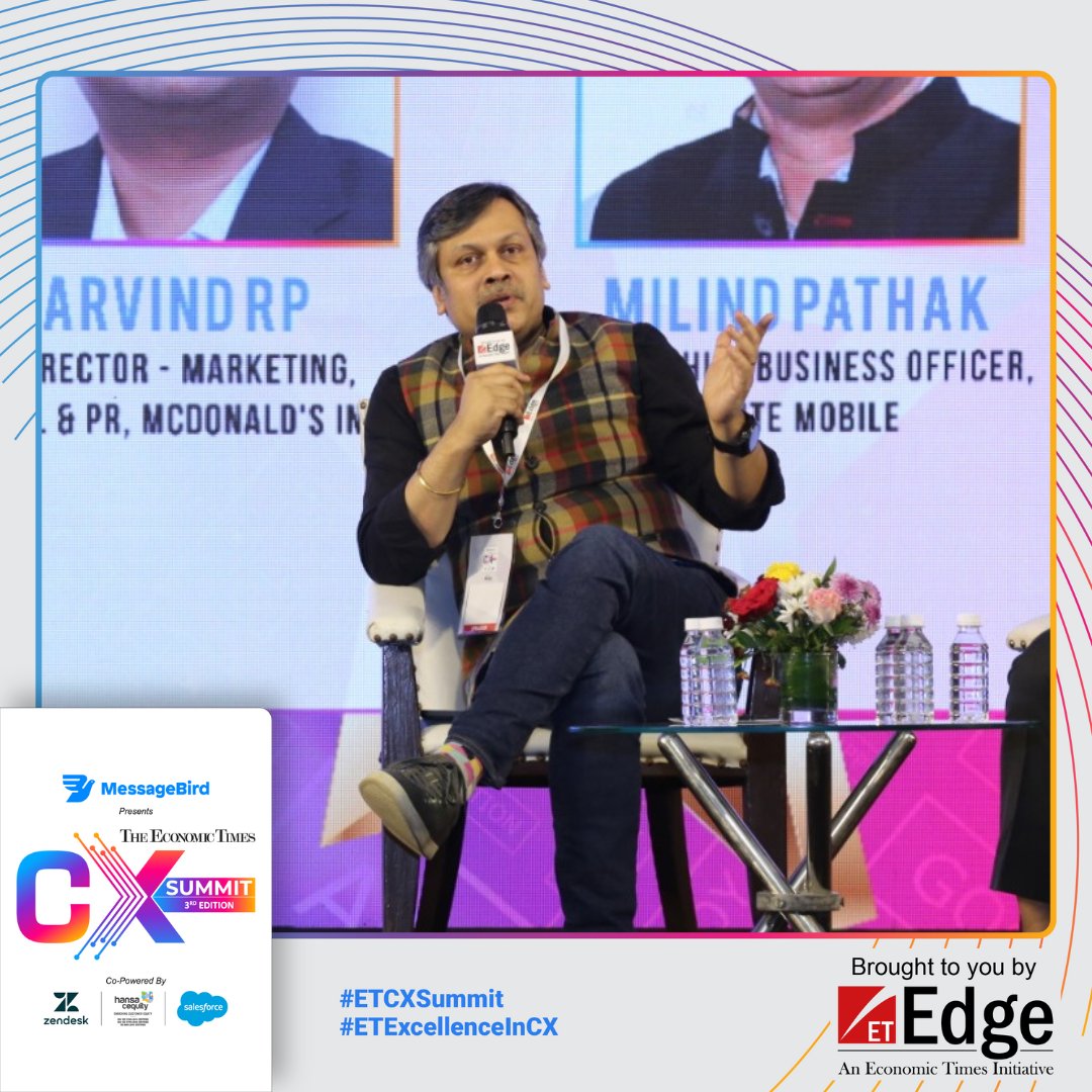 ET_Edge's tweet photo. #ETCXSummit | "After the pandemic, customer preferences have changed but the needs have remained the same" said Milind Pathak– Group Chief Business Officer, @Route_Mobile at @messagebird presents the 3rd edition of The Economic Times CX Summit 2022 https://t.co/sjrTVO2sh8