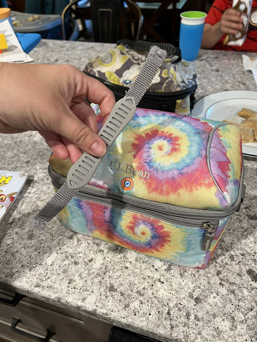 smwalli's tweet photo. Hey @LLBean can you help? I bought my son this lunch bag for school and not even three weeks into use the handle came off. :( we love your lunch bags (we have 5) and his previous one is still going 4 years strong. What can we do?? https://t.co/OhZXsJbIct