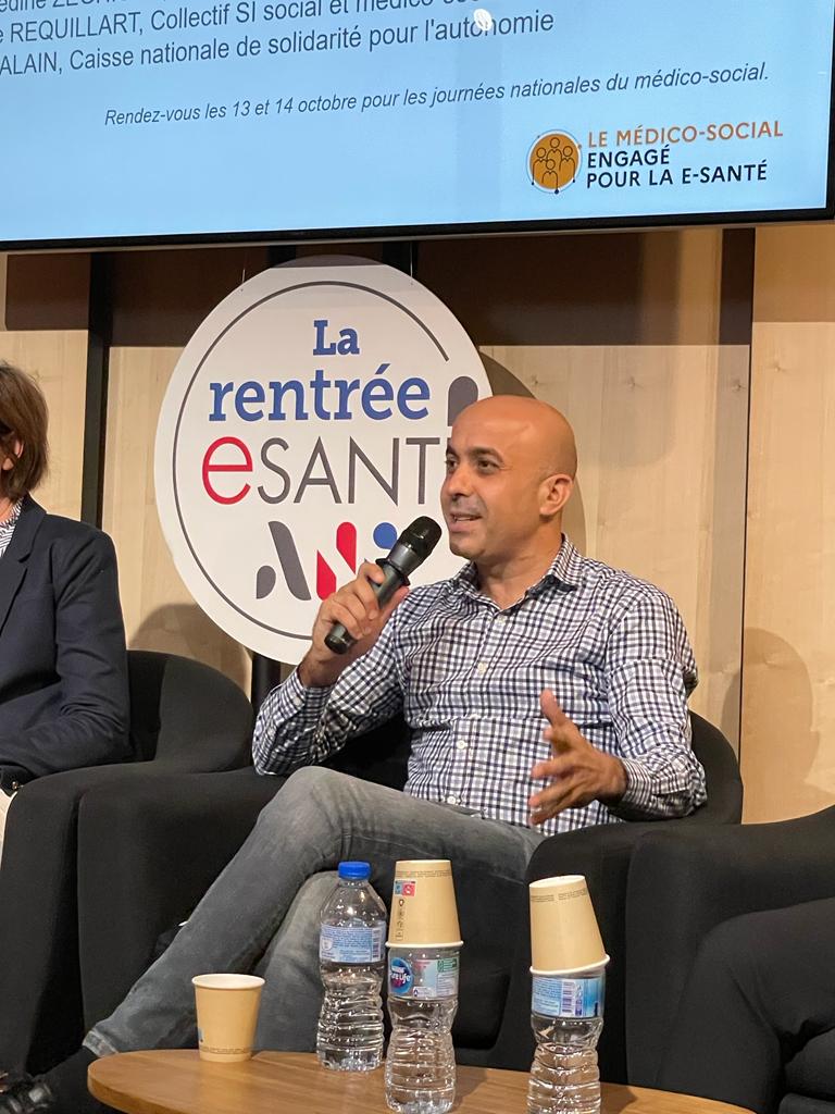 esante_gouv_fr's tweet photo. #ConfANS 🩺 ​
🗣 Selon Badreddine Zeghiche, CTO de @SociaNOVA,  le programme #SégurNumérique a beaucoup apporté aux éditeurs du médico-social et impacte la stratégie des industriels : " il est important en tant que citoyen d’agir dans le secteur de la santé pour toutes et tous". https://t.co/olO63l1iFk
