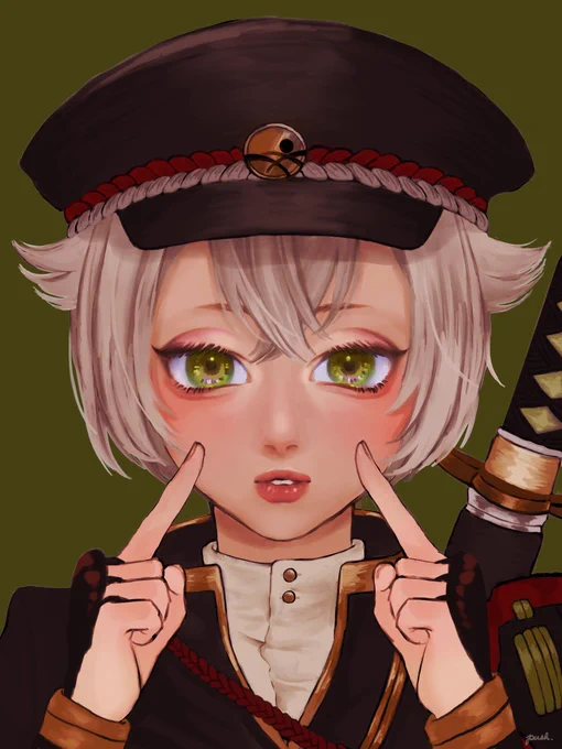 このへんグリザイユ 初期の頃、今よりリアル寄りかも最近再掲しか能がなくてごめん 