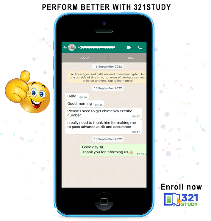 321Study's tweet photo. Struggling to pass Advanced Audit and Assurance😞?
Take a look at what our student has to say. This will convince you👌.
Study at your pace and ace your examination😄
Click https://t.co/5HQKuMP3sR to get started now.
#icanonlinetutorial #icanonlinetutors #ACCA #ATS #TrendingNow https://t.co/KPiaYPewwP