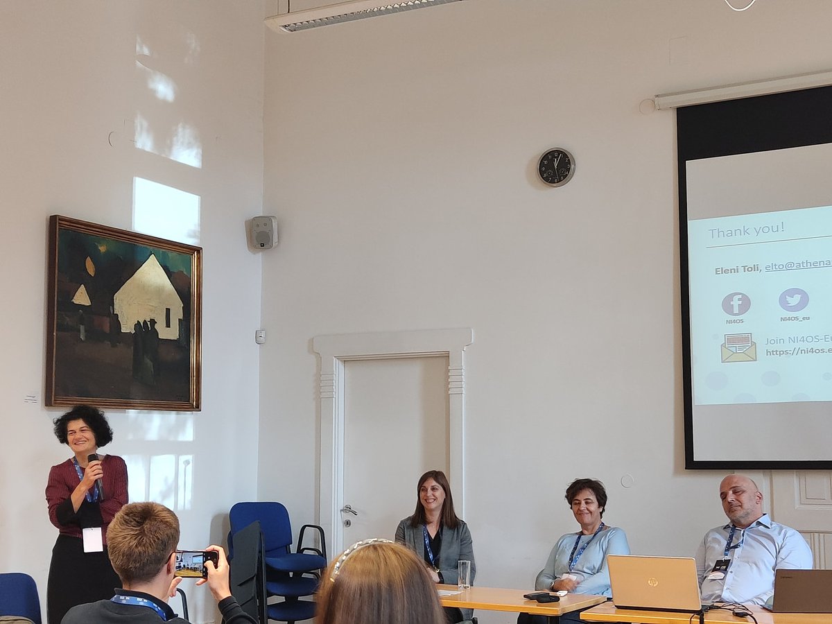Q&amp;A session w/ speakers <a href="/kolgk/">Giota Koltsida</a> @elentoli and Branko Marovic focusing on the <a href="/NI4OS_eu/">NI4OS Europe</a> open #research #datamanagement tools features expansion, ideas for integrations with other services, collaborations and sustainability plans.