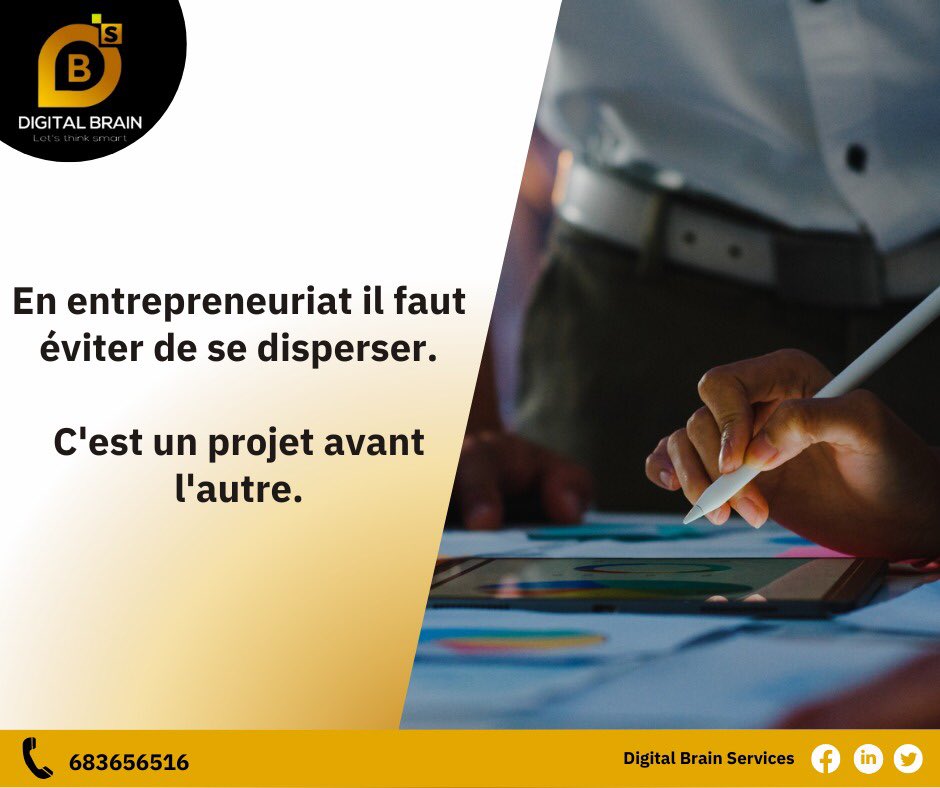 digital_brain1's tweet photo. Chers entrepreneurs, nous sommes disposés à vous accompagner dans tout le volet digital de votre entreprise .🧑🏾‍💻

N’oubliez pas,
👉🏾L’entrepreneuriat c’est étape par étape. 

#digitalmarketing #communitymanagement #webdesign https://t.co/hkvxLWDKIG
