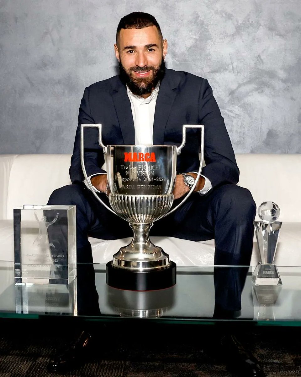 SSylumsports's tweet photo. Karim Benzema has been named the Best player in La Liga 2021/2022 season https://t.co/vH4KC2q1Bp