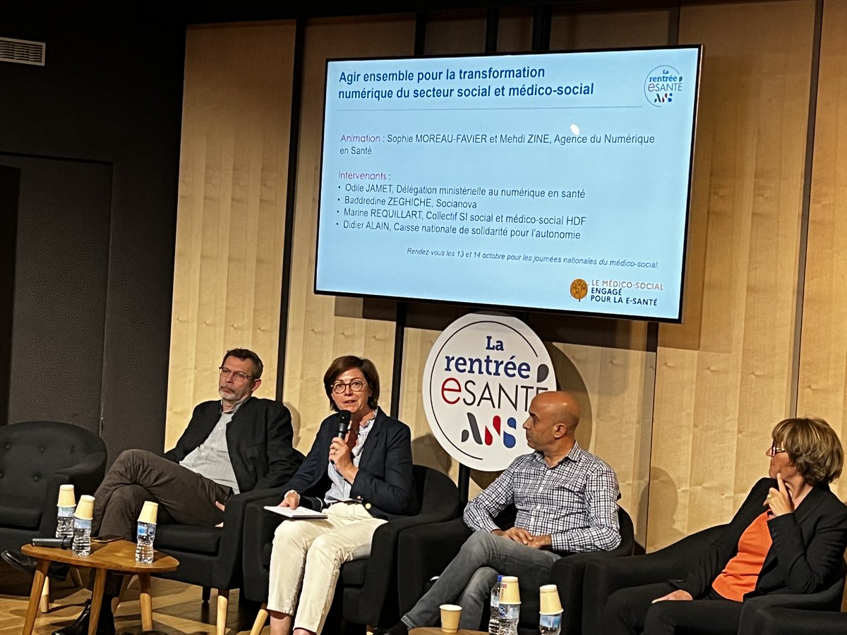 esante_gouv_fr's tweet photo. #ConfANS 🩺
Pour Marine Réquillart, représentante du Collectif SI médico-social et social, "les gros enjeux à venir seront, pour les professionnels et les patients, de s’approprier les outils du #numérique en #santé". https://t.co/C1QUDzVoNG