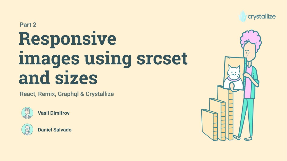 ▶️Livestream September 29th, 2022, at 3:00 PM CET
Responsive Images using srcset and sizes

Join <a href="/danisalTweets/">Daniel Salvado</a> &amp; <a href="/vydimitrov/">Vasil Dimitrov</a> to learn what you need to do to have the browser load the right image size for a given screen.

🗓️See you >>> youtube.com/watch?v=8nlmiG…