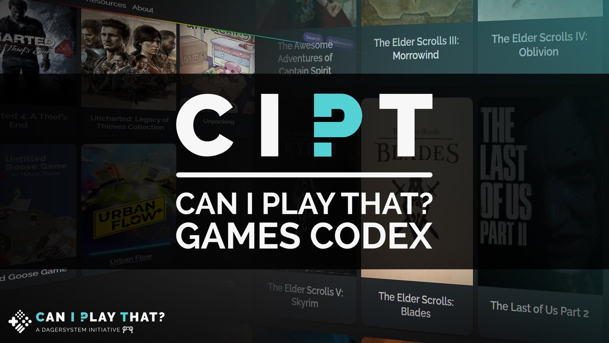 The CIPT Games Codex has surpassed 250+ games on the database 👀

Each Codex entry includes information + links to official channels of the game, developer, and publisher. All related CIPT articles and any related games in the series are also listed.

caniplaythat.com/games/