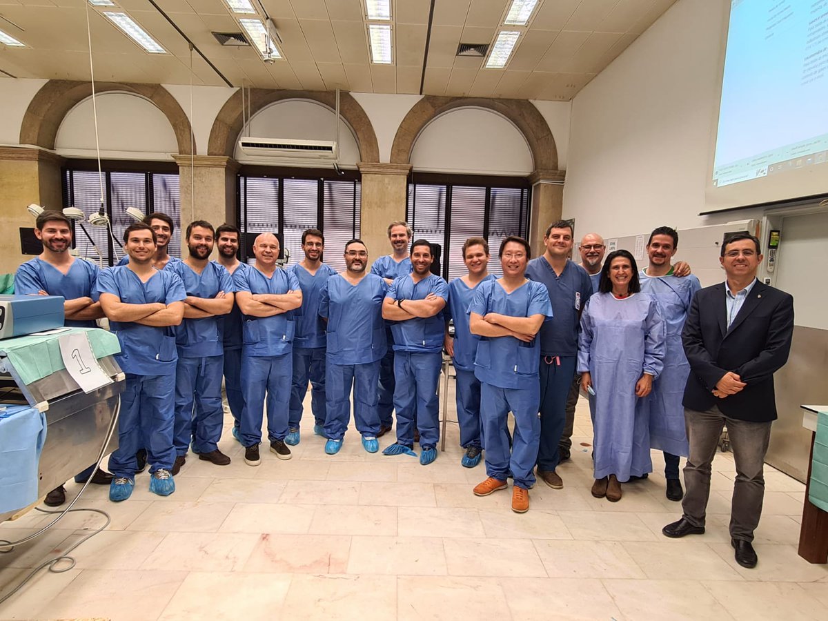UrologyHucad's tweet photo. 4th HUCAD LAPAROSCOPIC UROLOGY Prostate - HANDS-ON Sep 26-29, 2022

Faculty and students photo after performing the first prostatectomy with urethra preservation

@EstevaolimaLima , @FredericoTeves , Artur Palmas, @doliveirareis , João Dores, @PedroBargao and @nunodomingues87 https://t.co/3ZylUNn4qF
