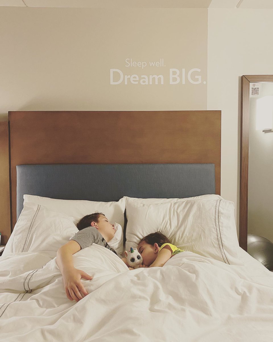 Our work here is done. Comfy beds, cooling sheets and mood lighting make for the best dreams and snuggles. #EVENHotels