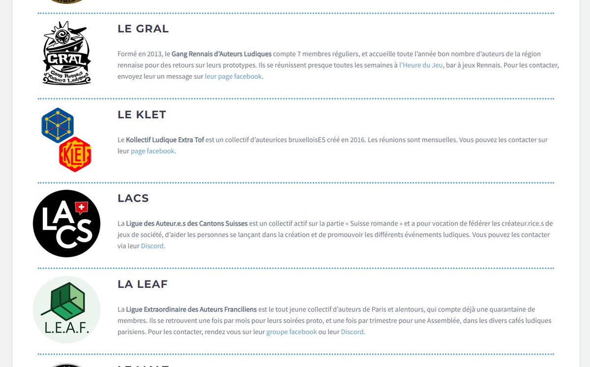 "LACS" a maintenant un beau logo et en plus on est repertoriés sur la liste des collectifs d'auteur.e.s de la <a href="/La_SAJ_Fr/">SAJ - Société des Auteurs de Jeux</a>. Merci à elle et aussi un grand merci à @Dodupon qui nous a trouvé le nom parfait et Arnaud Chabloz pour le logo (instagram.com/a_chabz/)