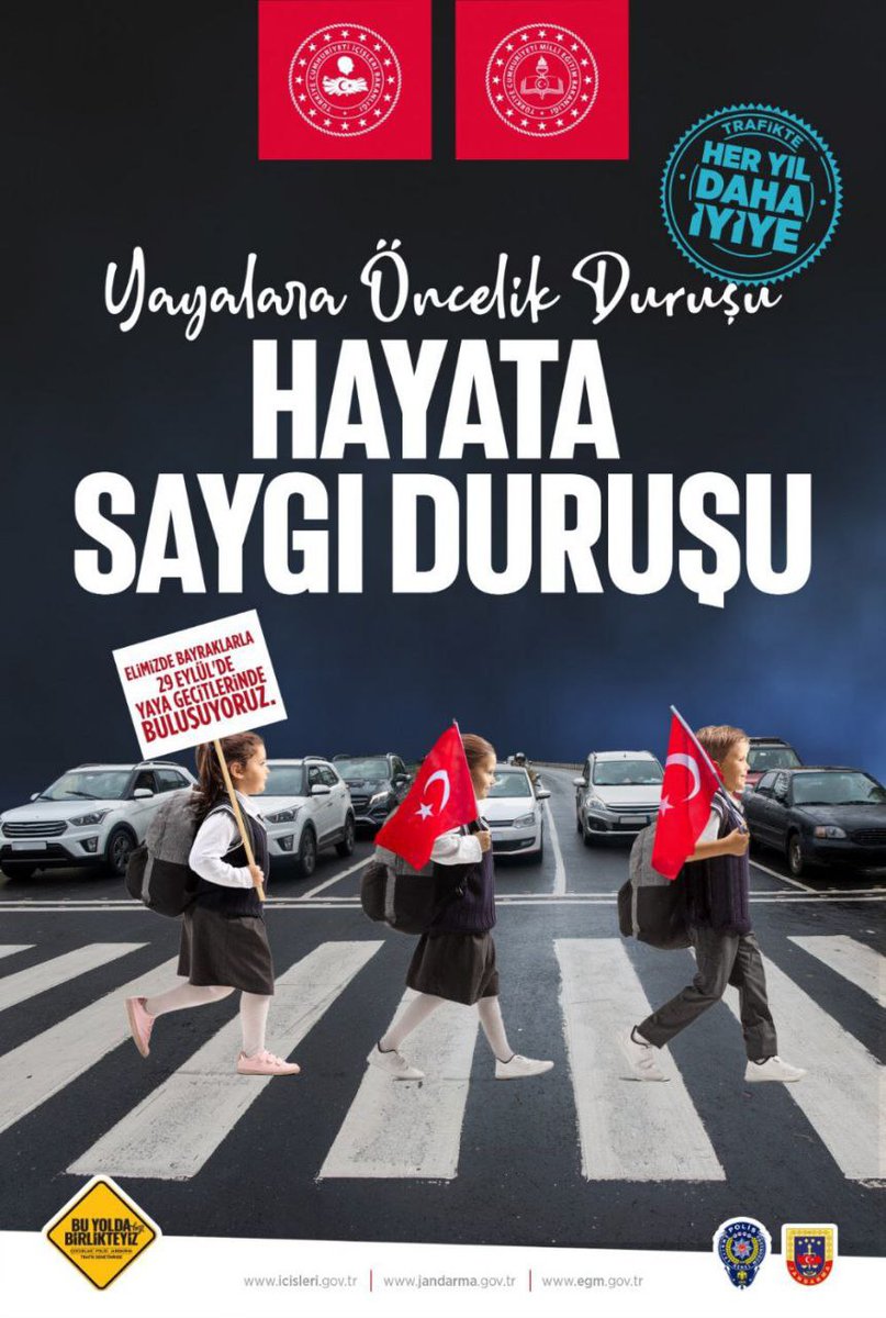 T.C. Acıpayam Kaymakamlığı (@tc_acipayam_) on Twitter photo 🗓29 Eylül'de
🇹🇷Elimizde bayraklarla 🇹🇷
📍Yaya geçitlerinde buluşuyoruz.
#HayataSaygıDuruşu
#TrafikteHerYılDahaİyiye
<a href="/TC_icisleri/">T.C. İçişleri Bakanlığı</a>
<a href="/mstfgrbz/">Mustafa Gürbüz</a> 🗓29 Eylül'de
🇹🇷Elimizde bayraklarla 🇹🇷
📍Yaya geçitlerinde buluşuyoruz.
#HayataSaygıDuruşu
#TrafikteHerYılDahaİyiye
<a href="/TC_icisleri/">T.C. İçişleri Bakanlığı</a>
<a href="/mstfgrbz/">Mustafa Gürbüz</a>