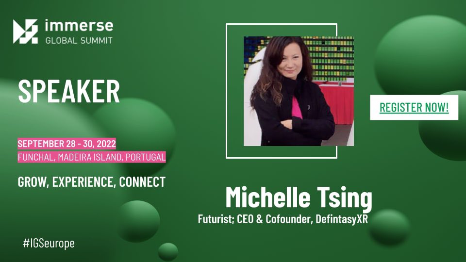 is excited that we are speaking at Immerse Global Summit in Madeira Portugal #metaverse #igs2022
