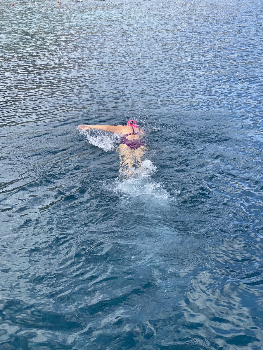 Last training mile in the sea before I start the Superhero 🦸‍♀️ challenge for <a href="/mencap_charity/">Mencap</a> 😬 I know you get asked a lot to support good causes but it would mean the world to me if you felt able to donate. justgiving.com/fundraising/ed…