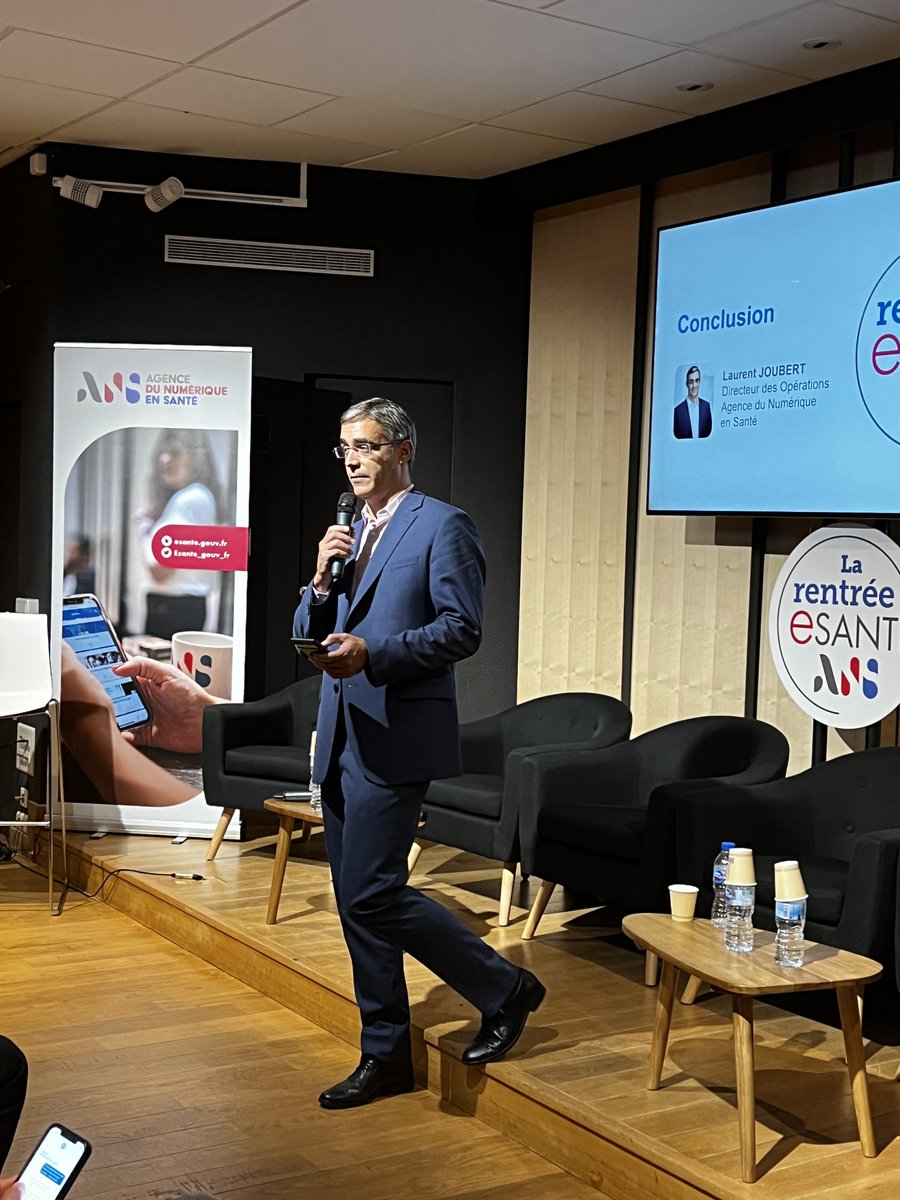esante_gouv_fr's tweet photo. #ConfANS 🩺
🗣 @ljo vient de conclure la matinée avec ces mots : "L’ANS est un catalyseur national. Nous avons remarqué ce matin un travail collectif, en lien avec notre niveau d’ambition élevé. Nous avons hâte de travailler sur la nouvelle feuille de route 2023 - 2027." 💪 https://t.co/0aKTnO9gyt