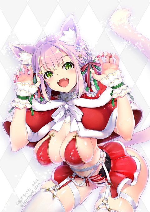 #招き猫の日
季節外れの猫耳おいときます
右手は「お金を」、左手は「人を」招くそうです
両方の手は、「金運」と「お客様」の両方で商売繁盛らしい

このイラスト両手あげてる👍 