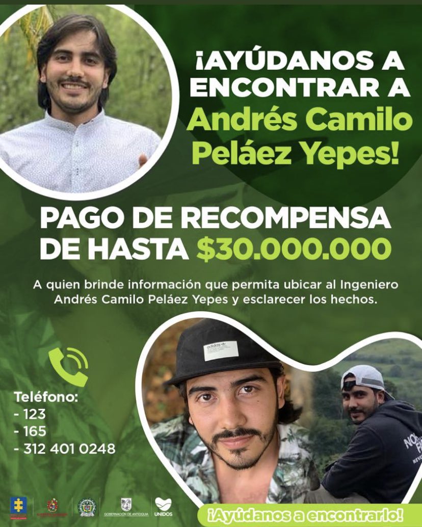 Andres Camilo sigue desaparecido y nos debe doler a todos . Abrazo a su familia y pido apoyo para difundir esta pieza hasta encontrarlo.