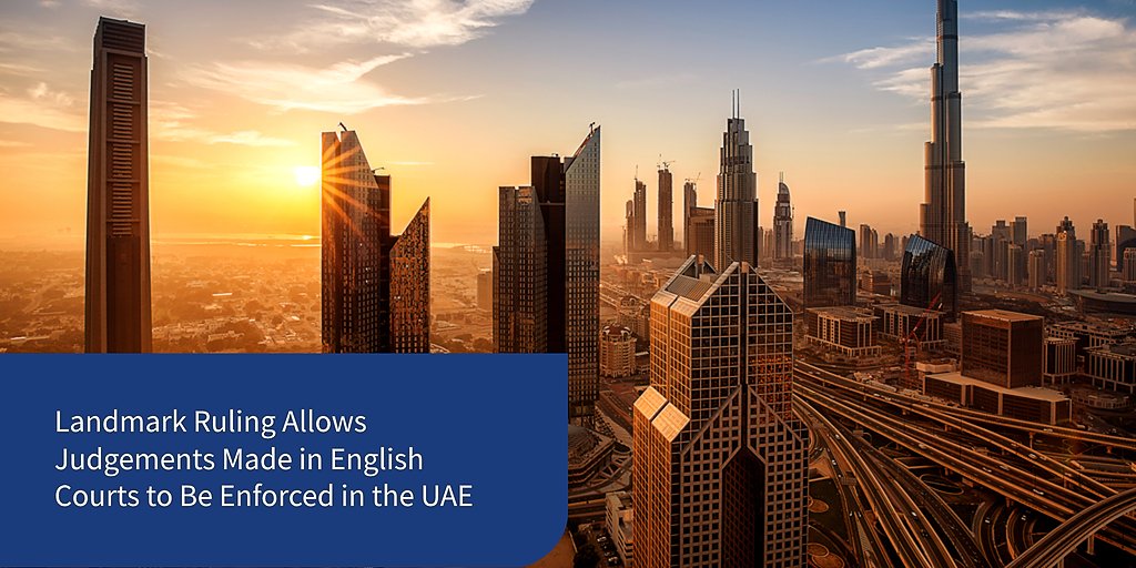 Did you know judgements made in English courts can now be enforced in the #UAE? Our #FamilyLaw expert, Sarah AlJourani, discusses the recent landmark ruling and its effect on child maintenance orders. Get the insight: bit.ly/3E2Xe7Z