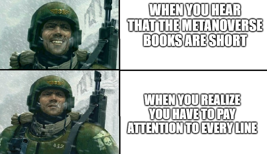 TheMetanoverse's tweet photo. #TheMetanoverse #MetanoMemes #Memes #LiteratureMemes #40KMeme #ImperiumMeme https://t.co/ny5dSIL7u0