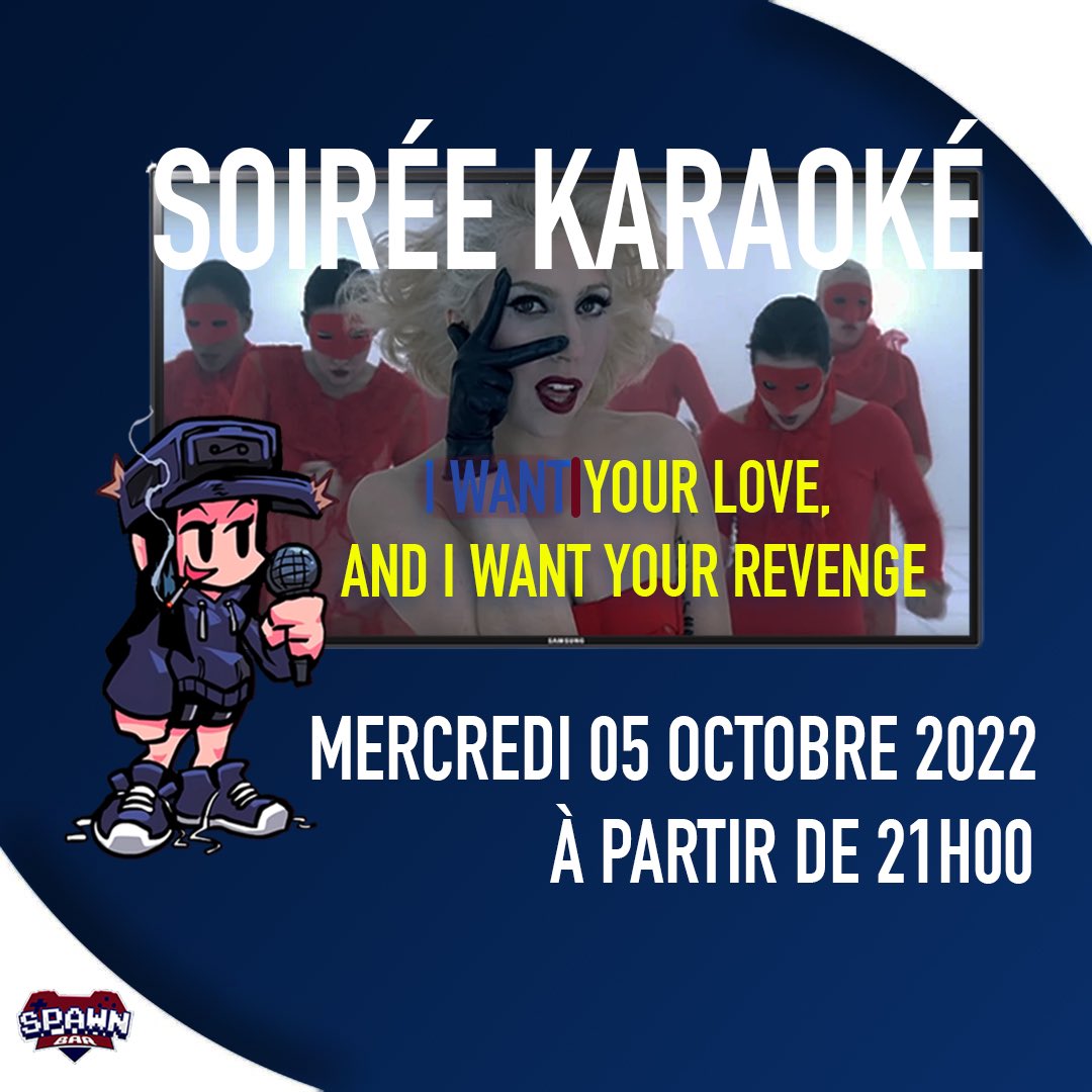 spawnbarsalon's tweet image. Mercredi 05 octobre , 
Nous laissons le micro entre vos mains ! 🎤
 
Rendez-vous dès 21h00 pour nous montrer vos talents dans la chanson ! 🎶