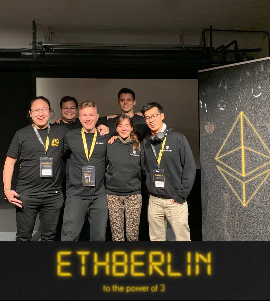 PretzelDAO's tweet photo. 1/ The weekend after the switch to Ethereum proof of stake, two of our @floor LIFT cohort 🥨Pretzel teams, @fairymint_xyz, and @moonblock_io, participated at @ETHBerlin and won main prizes! 

Congrats to project @rsocietyeth and @moonblock_io! https://t.co/tOd1qdp75S