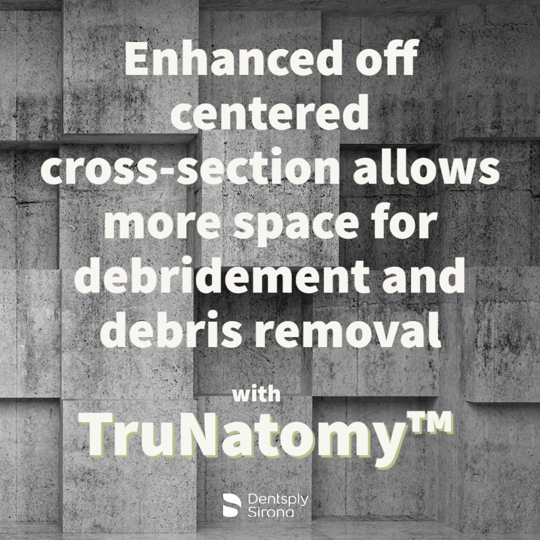 DENTSPLY_UK's tweet photo. Carefully crafted to preserve as much dentine as possible, TruNatomy makes it easy to protect the natural tooth. *all data on file
Contact us today to book a demo: https://t.co/34jMuK0enY
#DentsplySirona #DigitalDentistry #ChooseYourEndoSolution #TruNatomy https://t.co/7j9nNJ9PWx