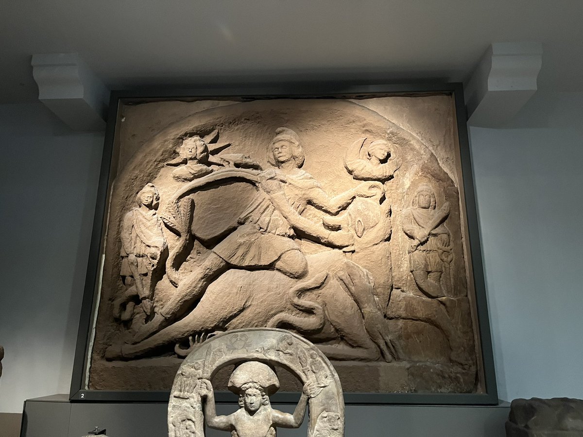 It’s difficult to convey the actual size of this relief - it’s about 3 metres x 3.5m. Found in 1822 at the Mithraic temple at Housesteads fort on Hadrian’s Wall, it a creation myth showing Mithras killing the bull