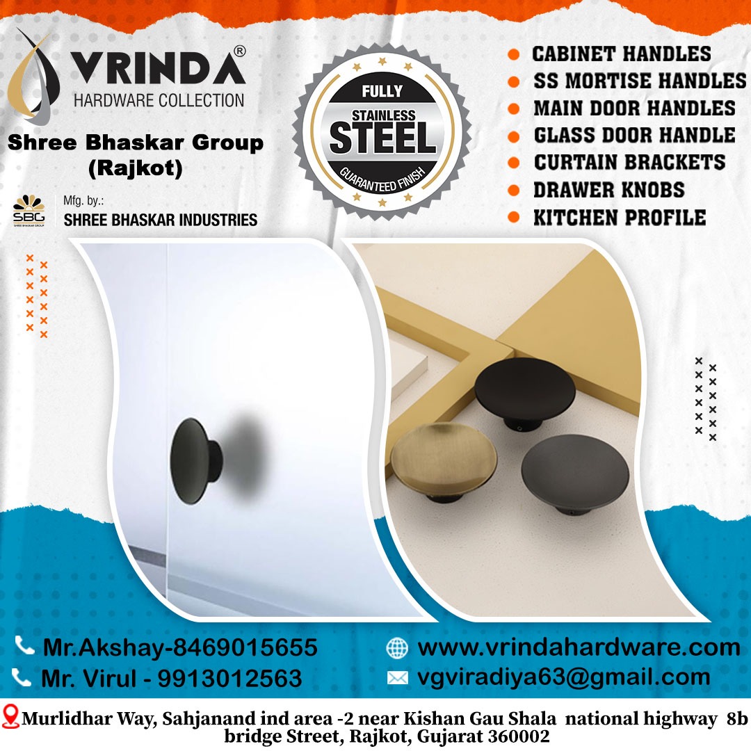 VrindaHardware's tweet photo. Best Hardware  at the best price

#bhaskergroup #Vrindahardware #shreebhaskarindustries #vrindahardwarecollections #hardwarecollections #hardwaredesign #retailers #interior #handles #wholeseller #hardware #carpenter #hardwareproducts #bridgestreet #rajkot #Gujrat https://t.co/uj24NYqHdL